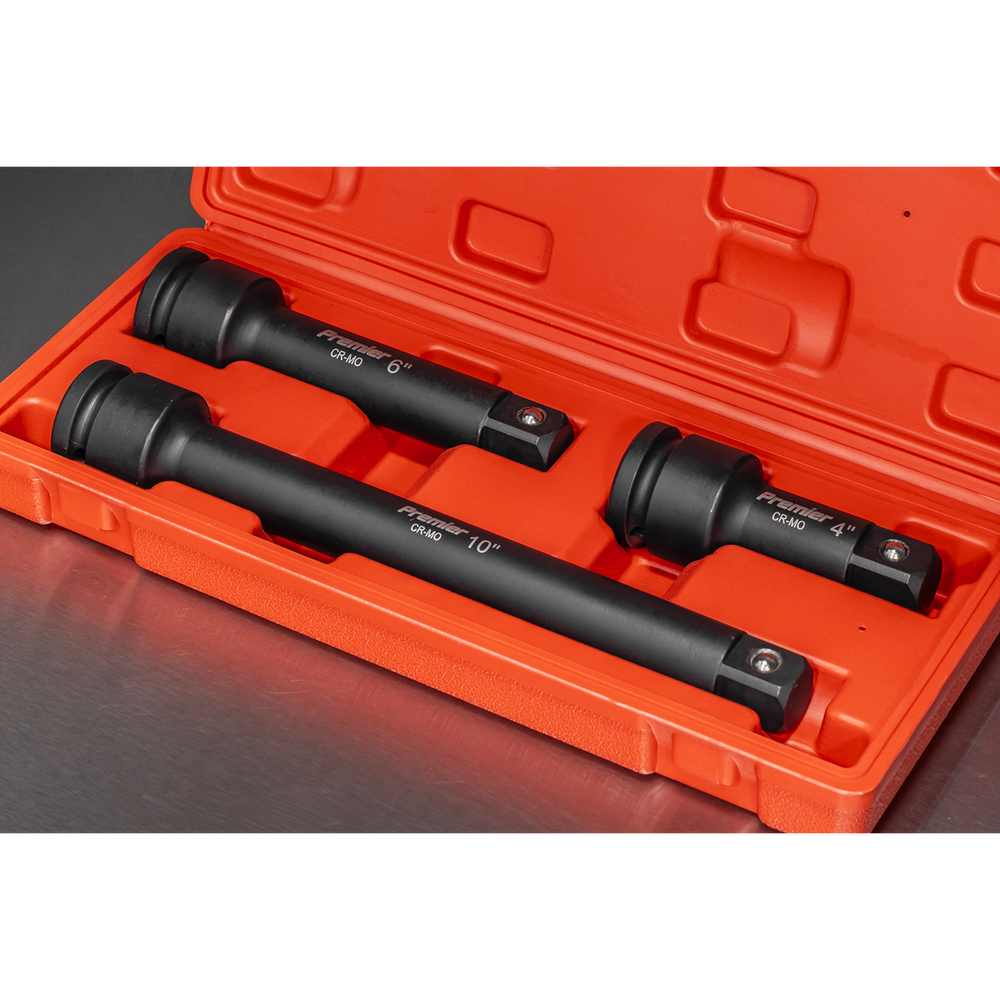 Sealey AK5515 Premier Impact Extension Bar Set 3/4"Sq Drive 3pc - additional view 4