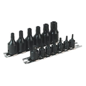 Sealey AK5585 Premier TRX-Star* Security Socket Bit Set 1/4" & 3/8"Sq Drive 13pc
