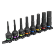 Sealey AK56001 Premier Hex Impact Socket Bit Set 1/2"Sq Drive 8pc