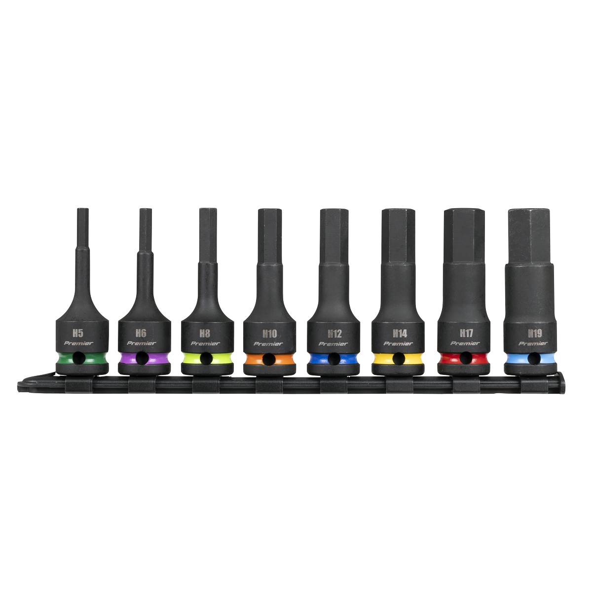 Sealey AK56001 Premier Hex Impact Socket Bit Set 1/2"Sq Drive 8pc - additional view 3