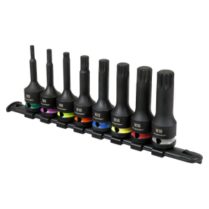 Sealey AK56004 Premier Spline Impact Socket Bit Set 1/2"Sq Drive 8pc - additional view 6
