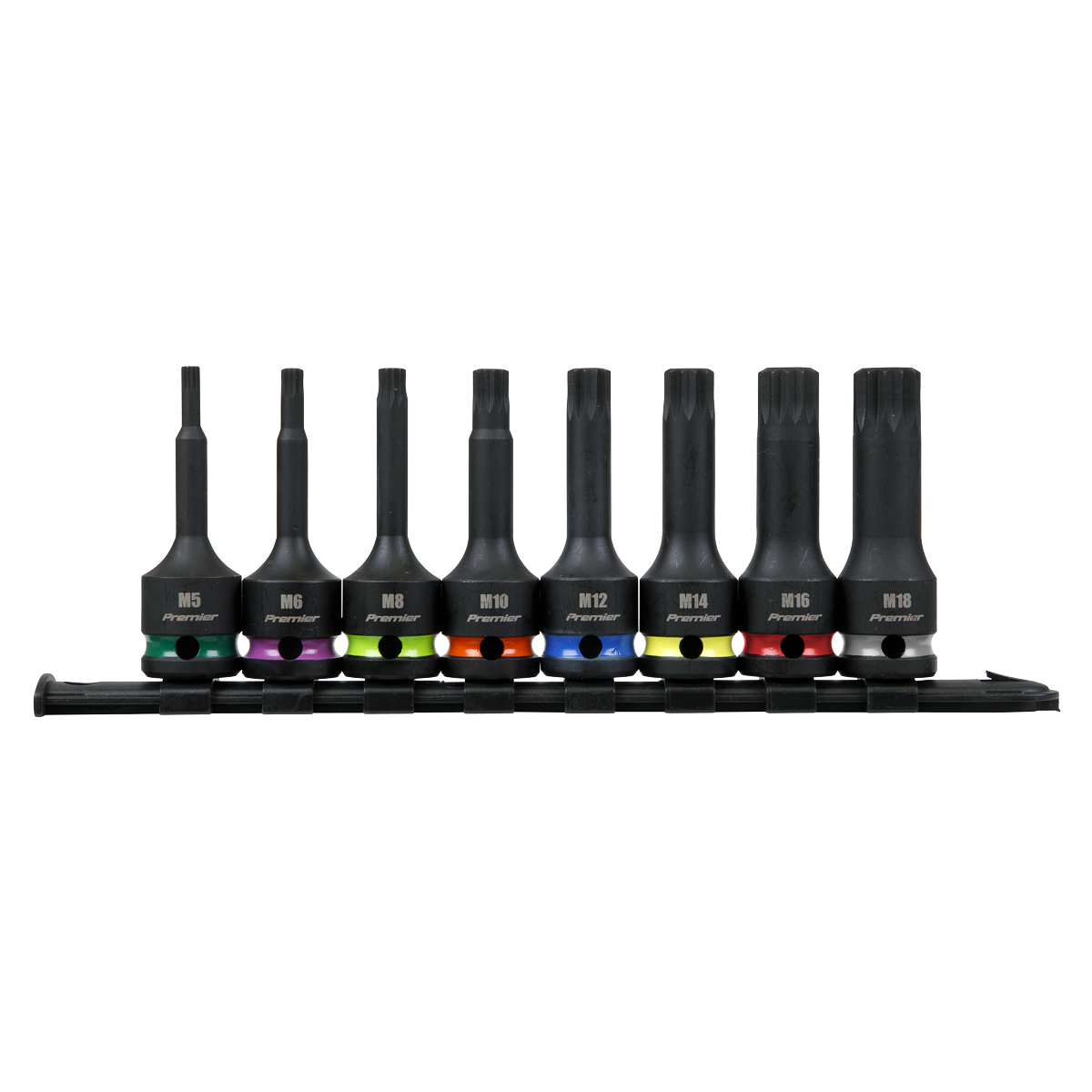 Sealey AK56004 Premier Spline Impact Socket Bit Set 1/2"Sq Drive 8pc - additional view 7