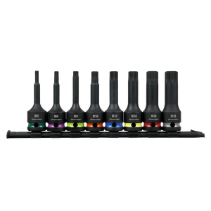 Sealey AK56004 Premier Spline Impact Socket Bit Set 1/2"Sq Drive 8pc - additional view 7
