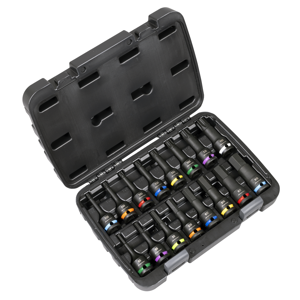 Sealey AK56005 Premier Hex & TRX-Star* Impact Socket Bit Set 1/2"Sq Drive 16pc