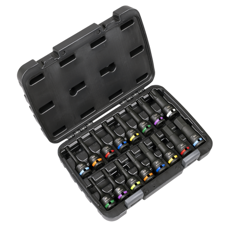 Sealey AK56005 Premier Hex & TRX-Star* Impact Socket Bit Set 1/2"Sq Drive 16pc