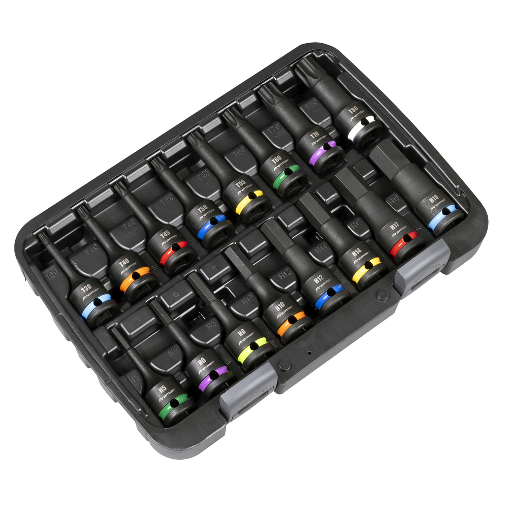 Sealey AK56005 Premier Hex & TRX-Star* Impact Socket Bit Set 1/2"Sq Drive 16pc - additional view 5