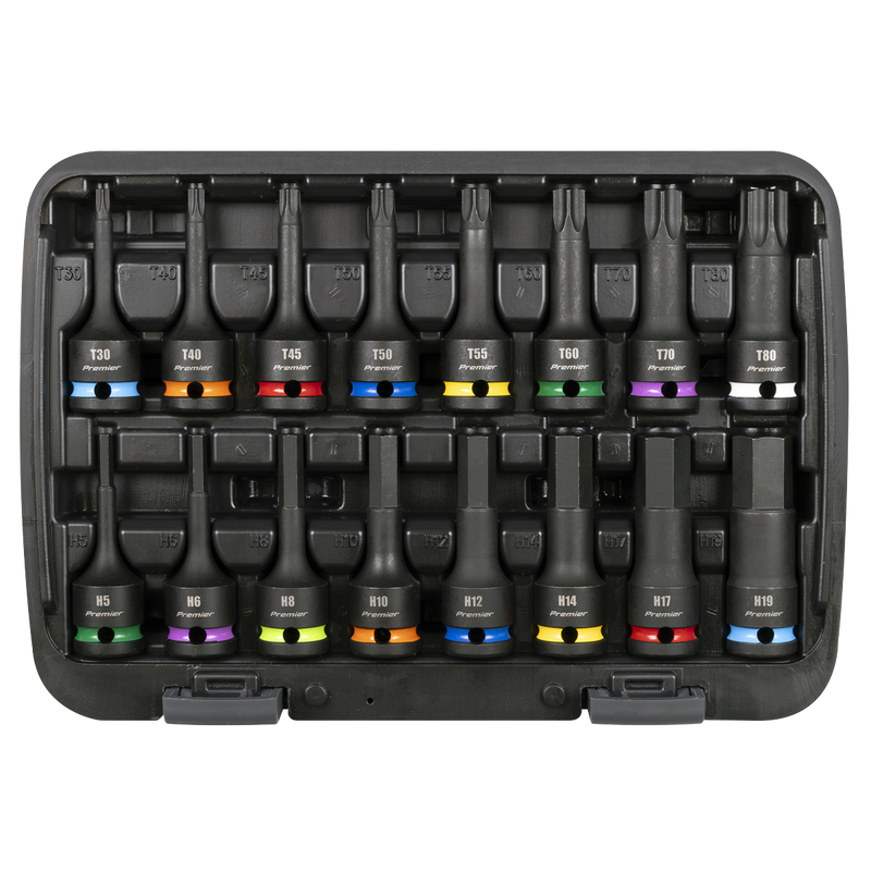 Sealey AK56005 Premier Hex & TRX-Star* Impact Socket Bit Set 1/2"Sq Drive 16pc - additional view 4