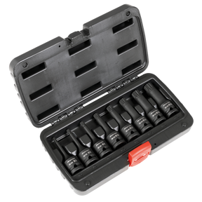 Sealey AK5604 Premier Spline Impact Socket Bit Set 1/2"Sq Drive 8pc
