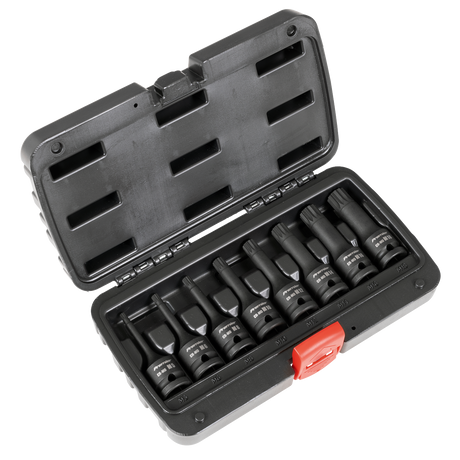Sealey AK5604 Premier Spline Impact Socket Bit Set 1/2"Sq Drive 8pc