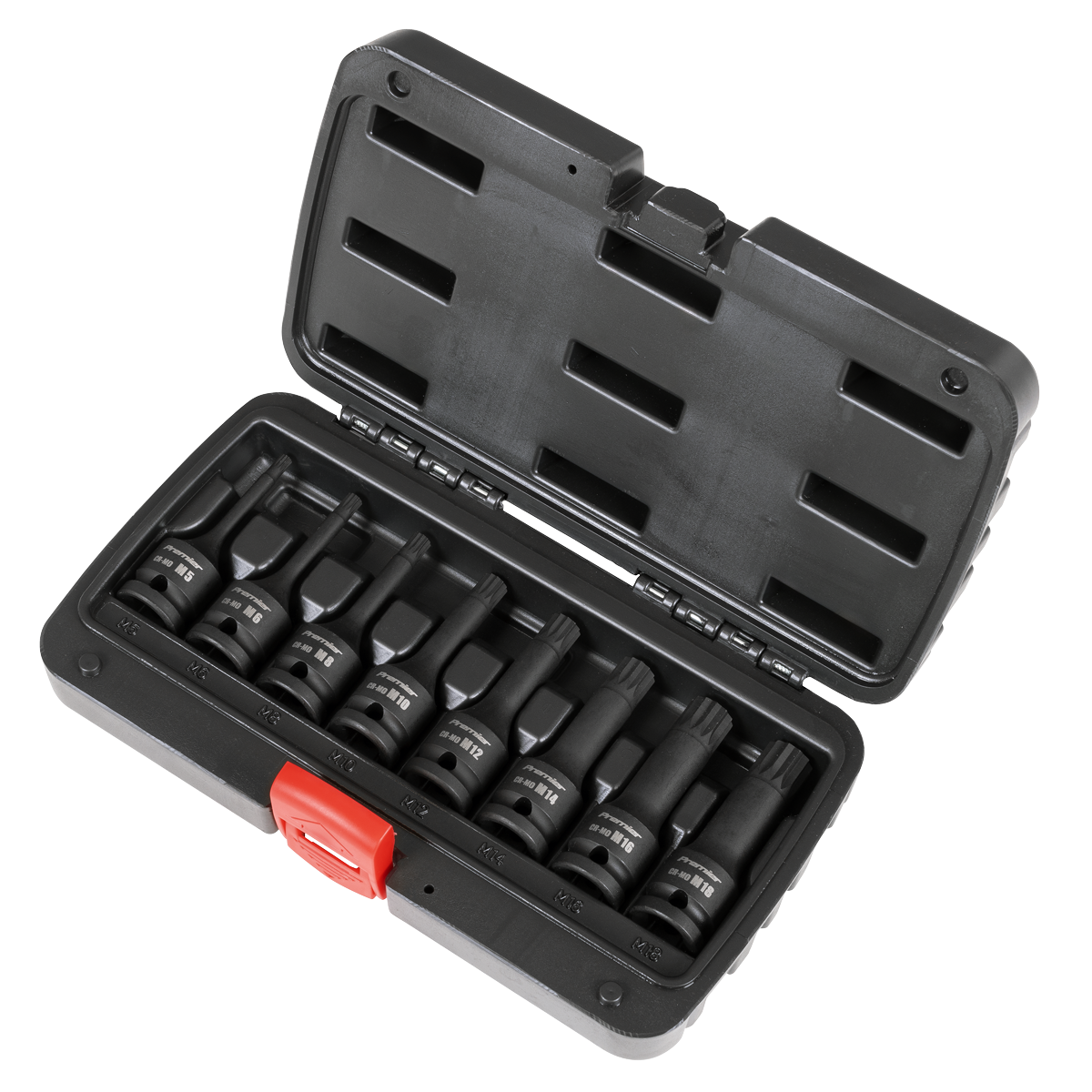 Sealey AK5604 Premier Spline Impact Socket Bit Set 1/2"Sq Drive 8pc - additional view 2