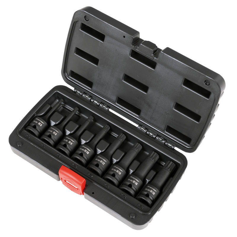 Sealey AK5604 Premier Spline Impact Socket Bit Set 1/2"Sq Drive 8pc - additional view 2