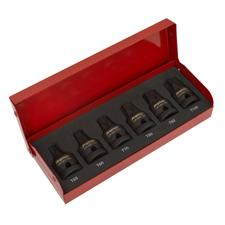 Sealey AK5607 Premier TRX-Star* Impact Socket Bit Set 1/2"Sq Drive 6pc