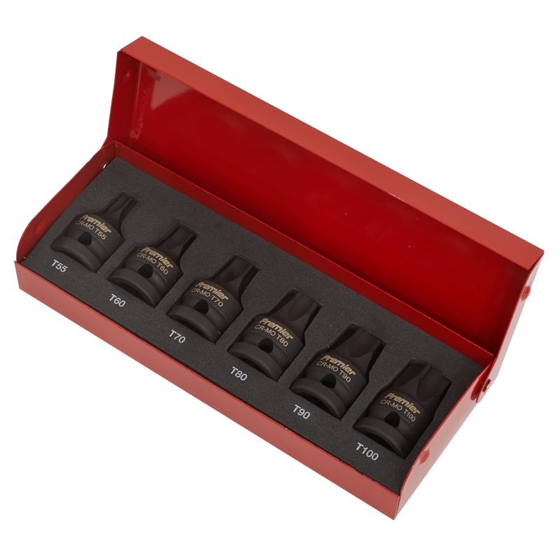 Sealey AK5607 Premier TRX-Star* Impact Socket Bit Set 1/2"Sq Drive 6pc - additional view 3