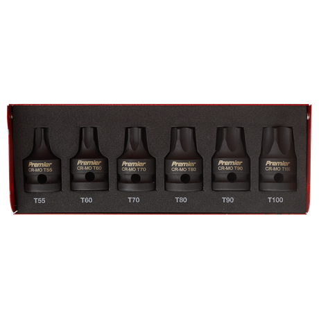 Sealey AK5607 Premier TRX-Star* Impact Socket Bit Set 1/2"Sq Drive 6pc - additional view 2