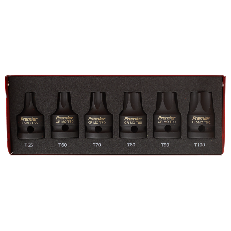 Sealey AK5607 Premier TRX-Star* Impact Socket Bit Set 1/2"Sq Drive 6pc - additional view 2