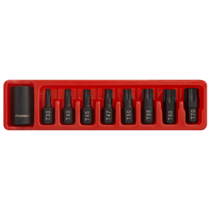 Sealey AK5610 Premier TRX-Star* Impact Bit & Holder Set 1/2"Sq Drive 9pc - additional view 3