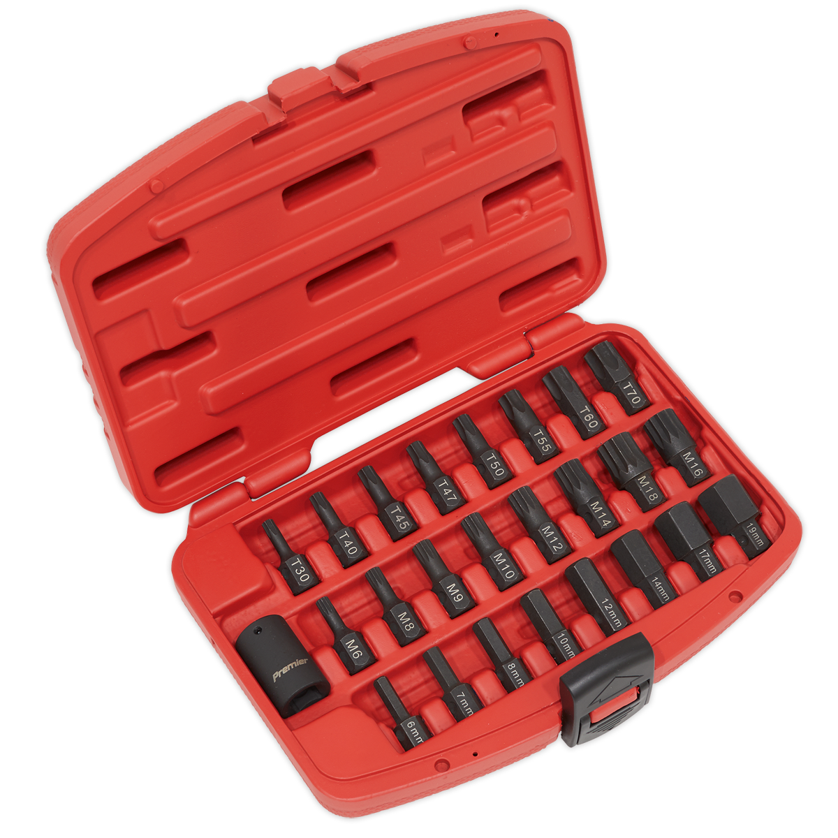 Sealey AK5612 Premier TRX-Star*/Hex/Spline Impact Bit Set 1/2"Sq Drive 25pc