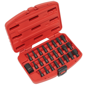 Sealey AK5612 Premier TRX-Star*/Hex/Spline Impact Bit Set 1/2"Sq Drive 25pc