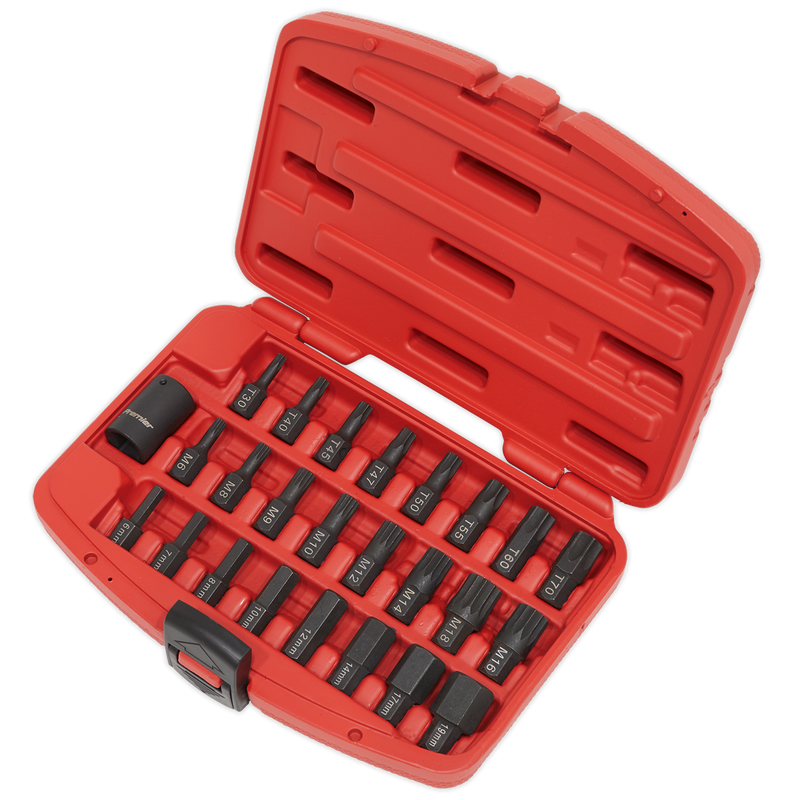 Sealey AK5612 Premier TRX-Star*/Hex/Spline Impact Bit Set 1/2"Sq Drive 25pc - additional view 3