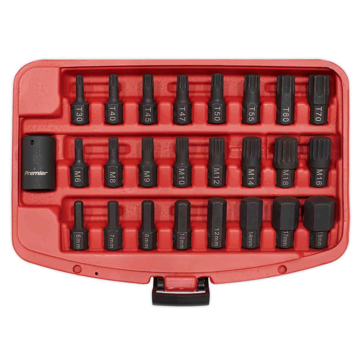 Sealey AK5612 Premier TRX-Star*/Hex/Spline Impact Bit Set 1/2"Sq Drive 25pc - additional view 4