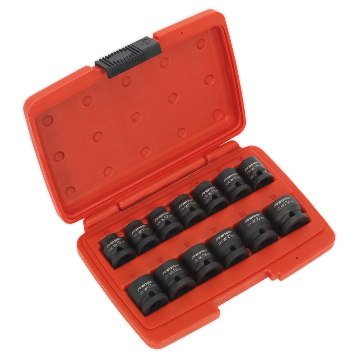Sealey AK5613LP Premier Low Profile Impact Socket Set 1/2"Sq Drive 13pc