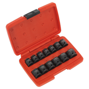 Sealey AK5613LP Premier Low Profile Impact Socket Set 1/2"Sq Drive 13pc