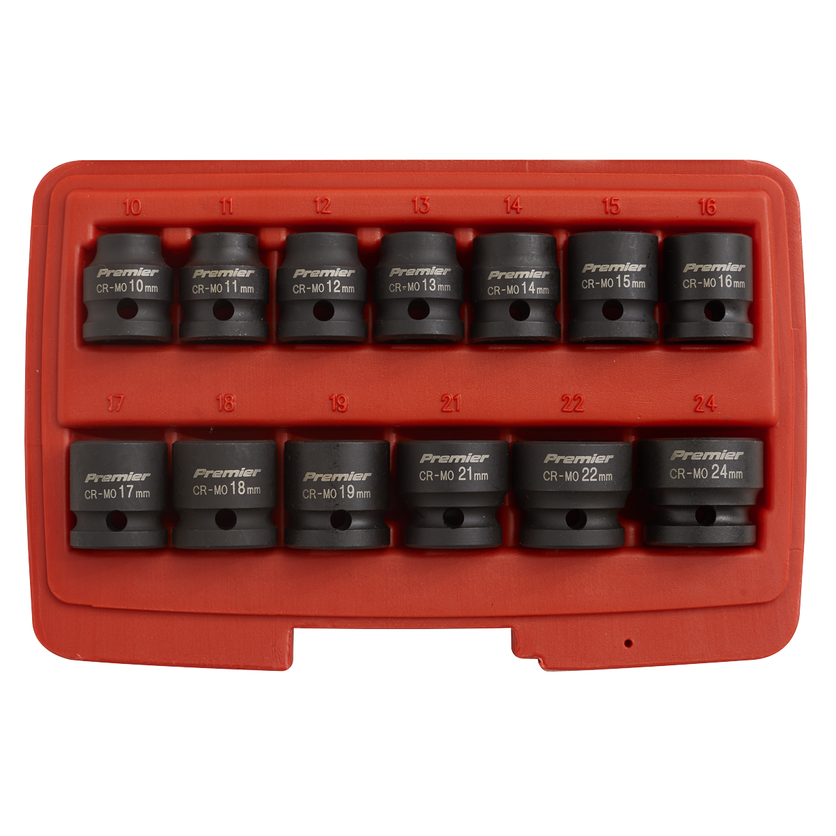Sealey AK5613LP Premier Low Profile Impact Socket Set 1/2"Sq Drive 13pc - additional view 2