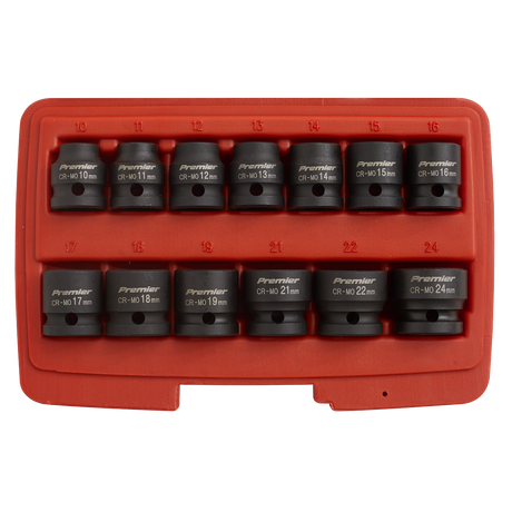 Sealey AK5613LP Premier Low Profile Impact Socket Set 1/2"Sq Drive 13pc - additional view 2