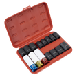 Sealey AK5615M Premier Impact Socket & Wheel Nut Removal Set 1/2"Sq Drive 15pc