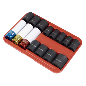 Sealey AK5615M Premier Impact Socket & Wheel Nut Removal Set 1/2"Sq Drive 15pc - additional view 6