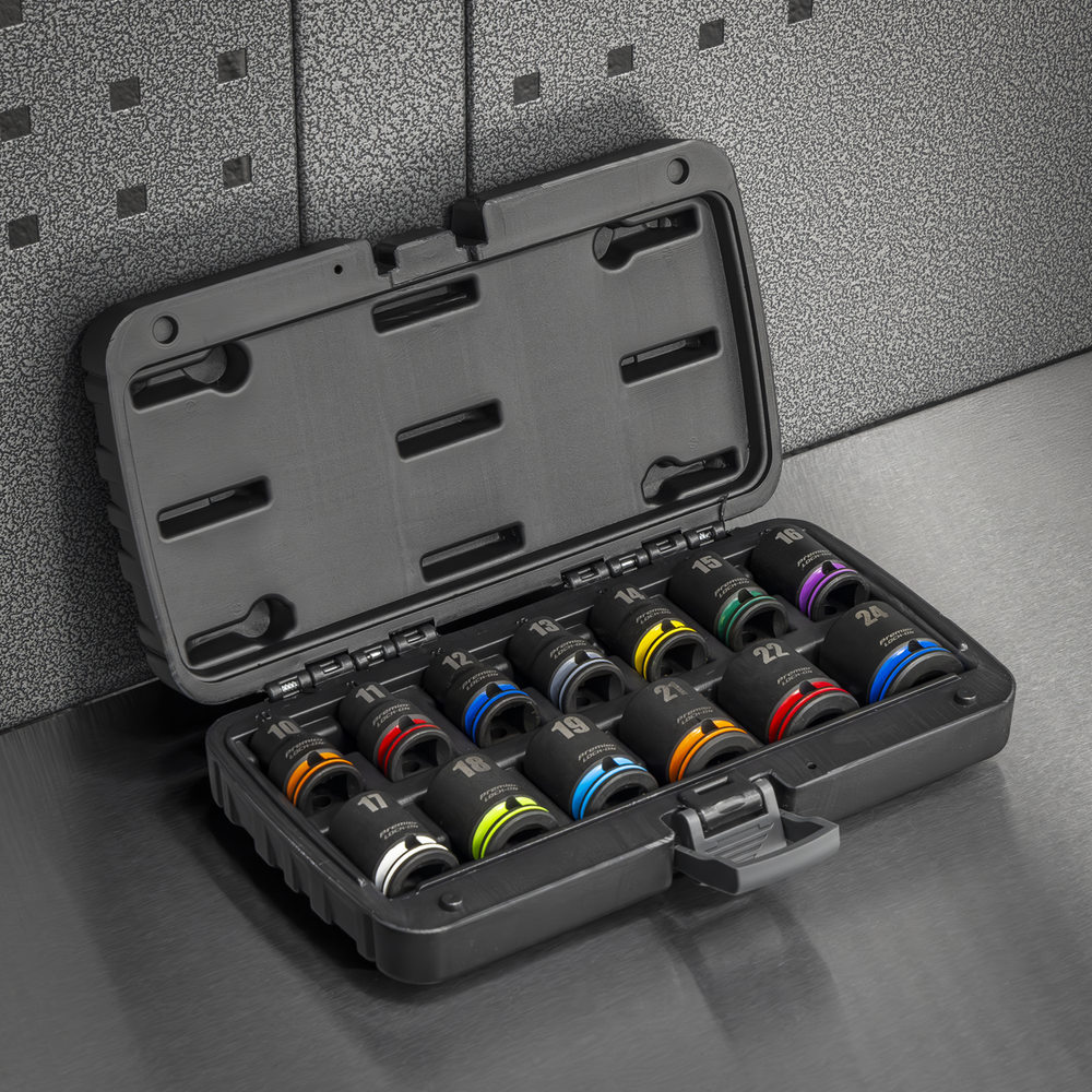 Sealey AK56160M Lock-On™ Impact Socket Set 1/2"Sq Drive 13pc 6pt Metric - additional view 6