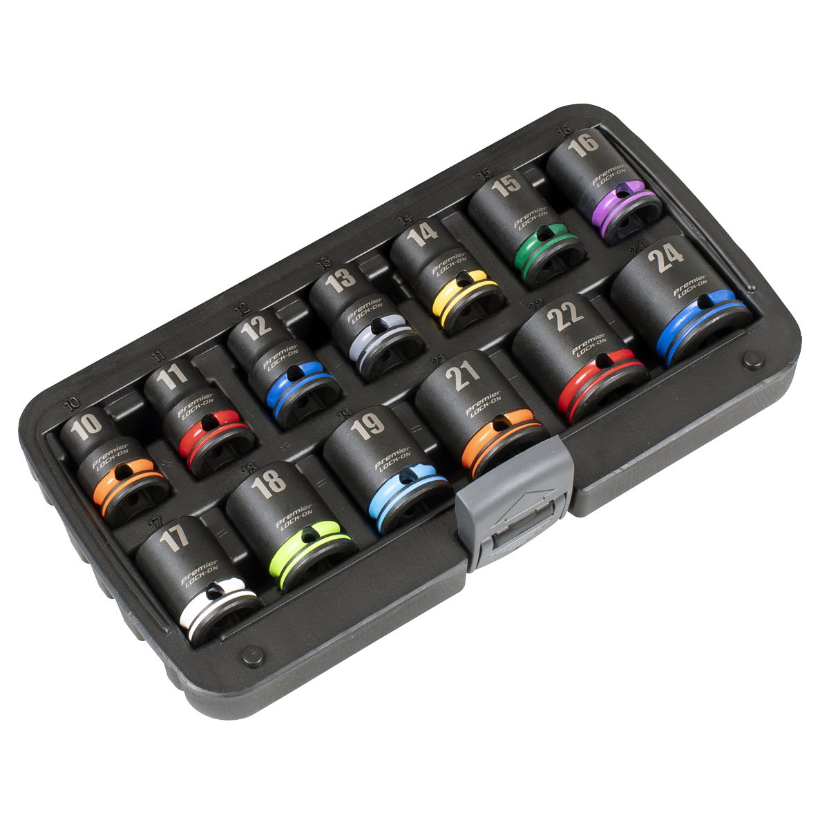 Sealey AK56160M Lock-On™ Impact Socket Set 1/2"Sq Drive 13pc 6pt Metric - additional view 4