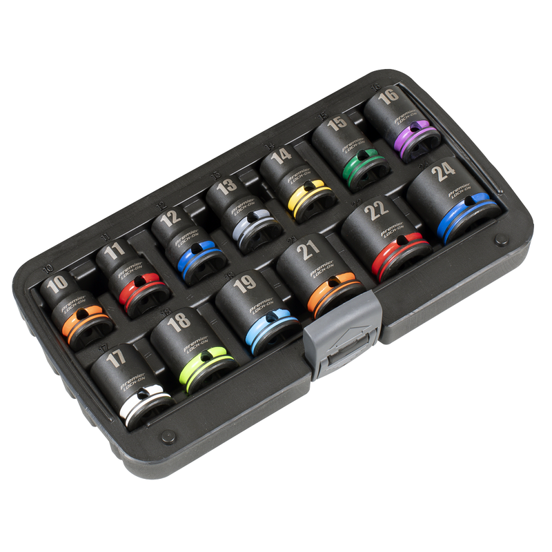 Sealey AK56160M Lock-On™ Impact Socket Set 1/2"Sq Drive 13pc 6pt Metric - additional view 4