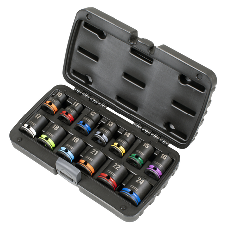 Sealey AK56160M Lock-On™ Impact Socket Set 1/2"Sq Drive 13pc 6pt Metric - additional view 2