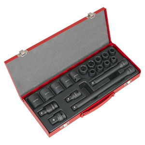 Sealey AK5619M Premier Impact Socket Set 1/2"Sq Drive 19pc
