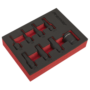 Sealey AK5620 Premier Hex Impact Socket Bit Set 3/8"Sq Drive 8pc