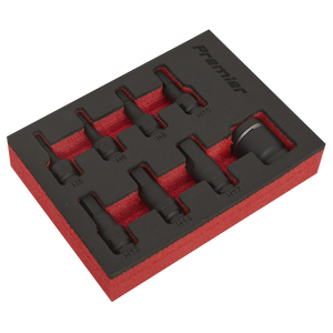Sealey AK5620 Premier Hex Impact Socket Bit Set 3/8"Sq Drive 8pc