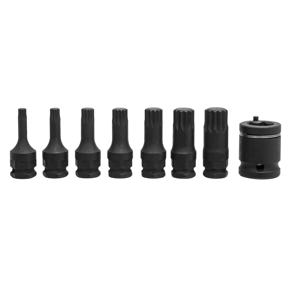 Sealey AK5622 Premier Spline Impact Socket Bit Set 3/8"Sq Drive 8pc - additional view 2
