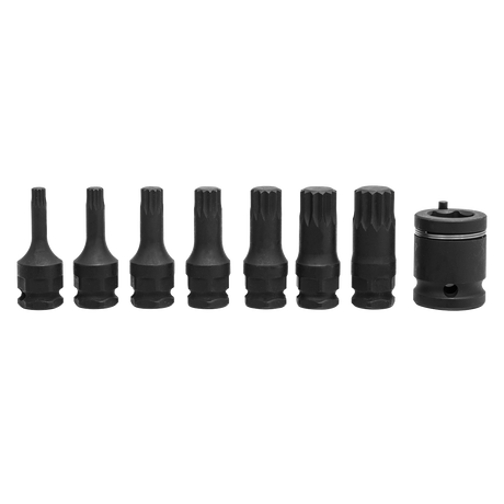 Sealey AK5622 Premier Spline Impact Socket Bit Set 3/8"Sq Drive 8pc - additional view 2