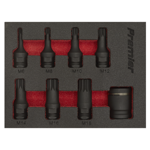 Sealey AK5622 Premier Spline Impact Socket Bit Set 3/8"Sq Drive 8pc - additional view 5
