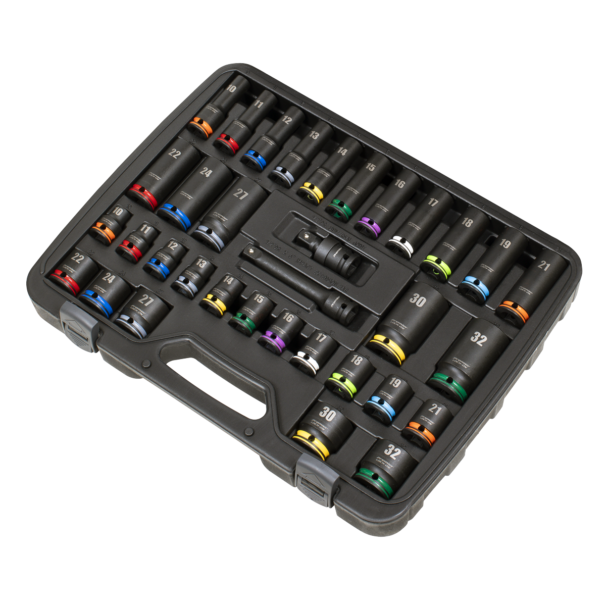 Sealey AK5636M Lock-On™ Standard & Deep Impact Socket Set 34pc 1/2"Sq Drive 6pt Metric - additional view 5