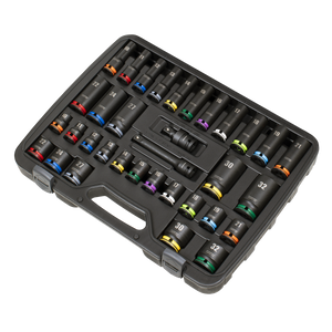 Sealey AK5636M Lock-On™ Standard & Deep Impact Socket Set 34pc 1/2"Sq Drive 6pt Metric - additional view 5