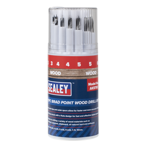 Sealey AK5703 Brad Point Wood Drill Bit Set 11pc
