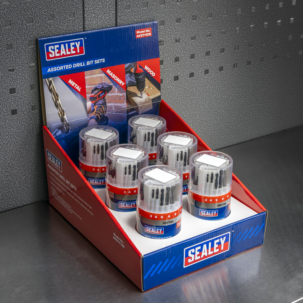 Sealey AK5711DB Combination Drill Bit Sets - Display box of 6 - additional view 4
