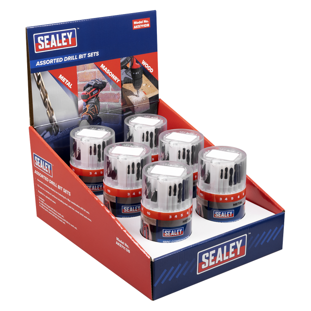 Sealey AK5711DB Combination Drill Bit Sets - Display box of 6