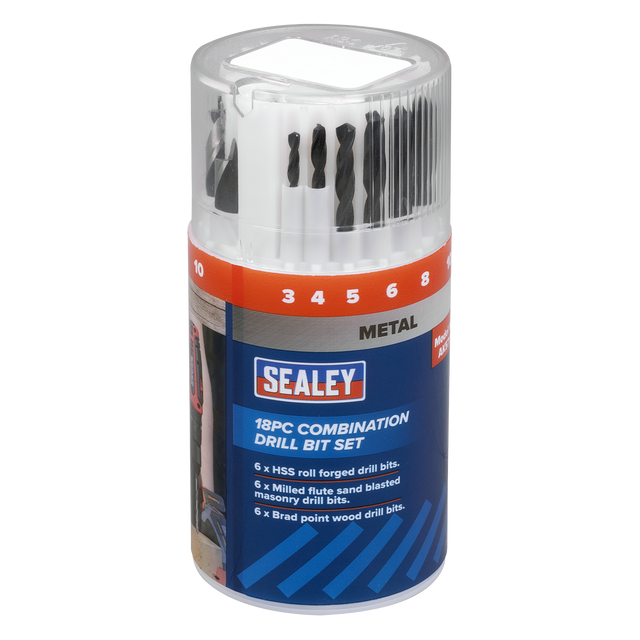 Sealey AK5711 Combination Drill Bit Set 18pc