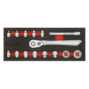 Sealey AK5783 Premier Platinum Low Profile Socket Set 1/4"Sq Drive 15pc - additional view 3