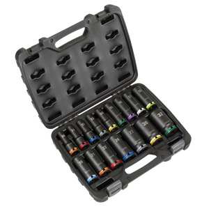 Sealey AK58170M Lock-On™ Deep Impact Socket Set 1/2"Sq Drive 16pc