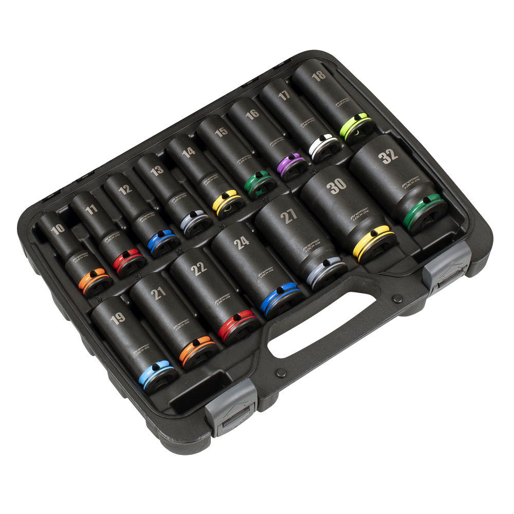 Sealey AK58170M Lock-On™ Deep Impact Socket Set 1/2"Sq Drive 16pc - additional view 4