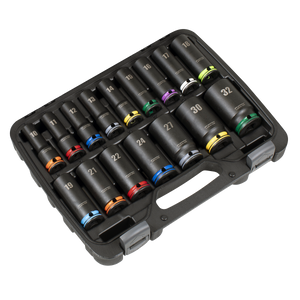 Sealey AK58170M Lock-On™ Deep Impact Socket Set 1/2"Sq Drive 16pc - additional view 4